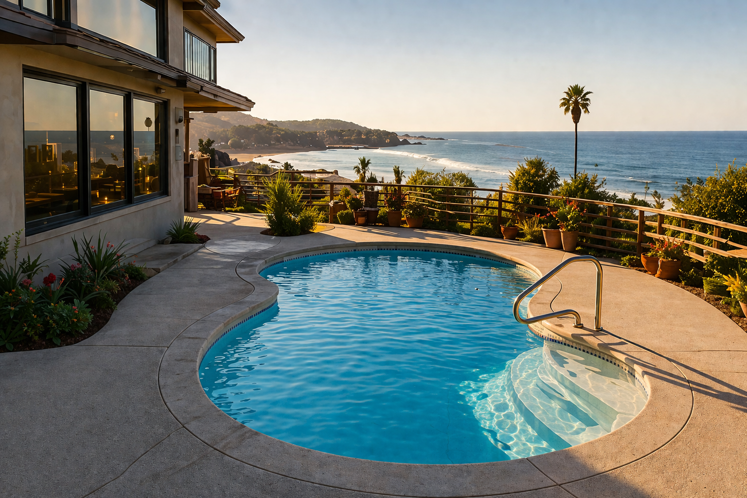 Pool installation team