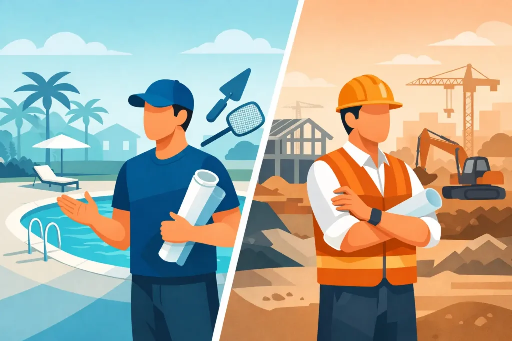 Pool Builder Versus General Contractor
