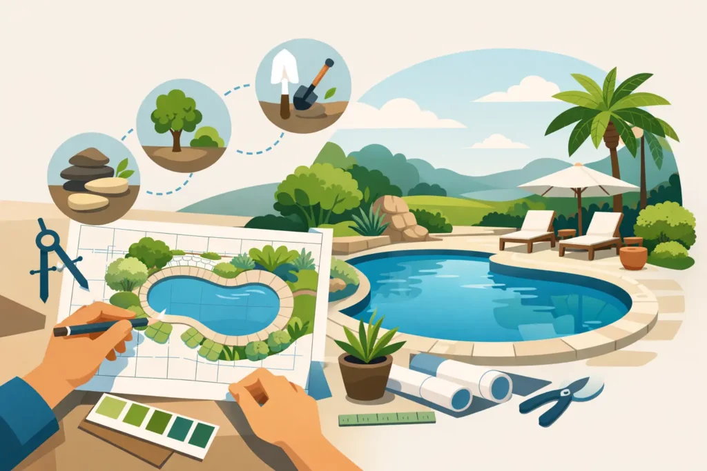 How to Plan Pool Landscaping That Lasts