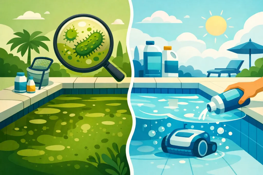 Why Is Pool Water Green? Causes and Fixes
