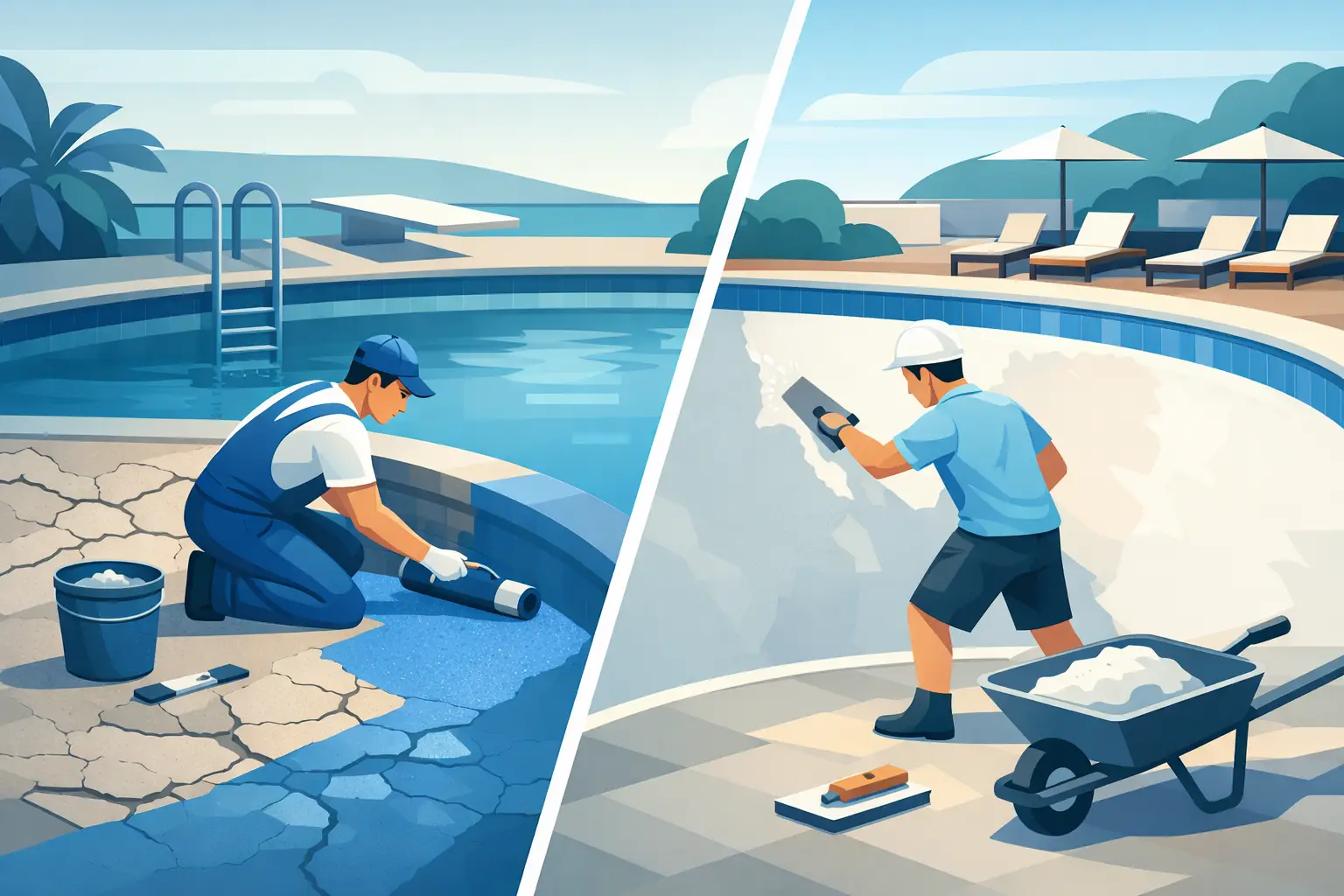 Pool Resurfacing vs Replastering Cost