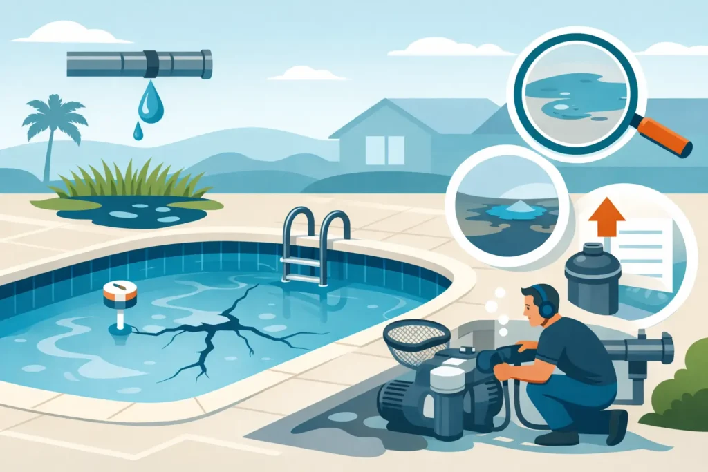 8 Pool Leak Detection Signs Homeowners Should Watch