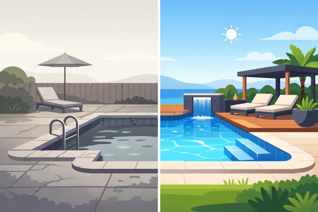 What Changes in a Pool Remodel Before and After?