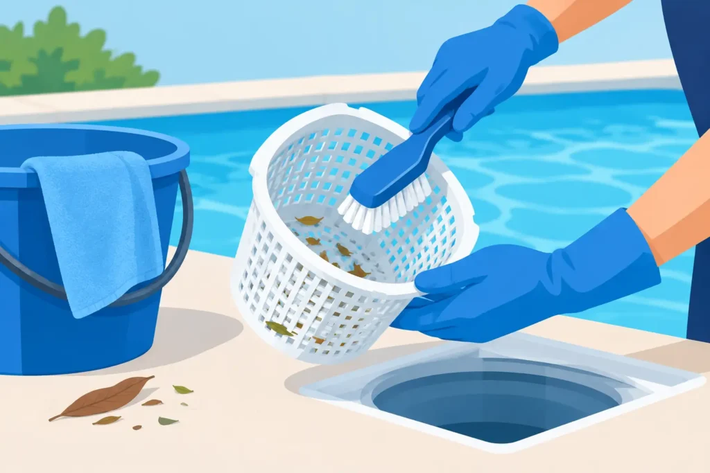 How to Clean Pool Skimmer Baskets Safely
