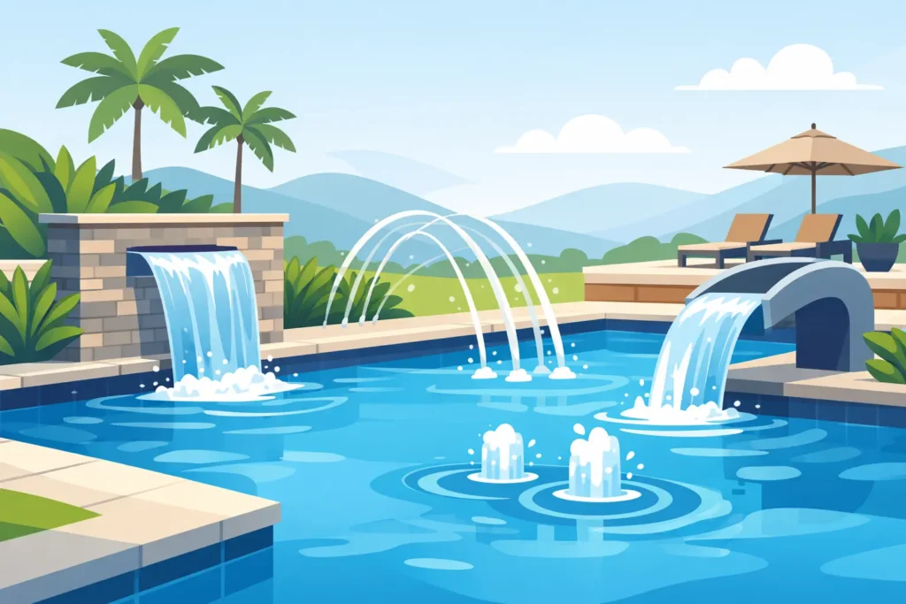 Pool Water Features That Fit Your Backyard