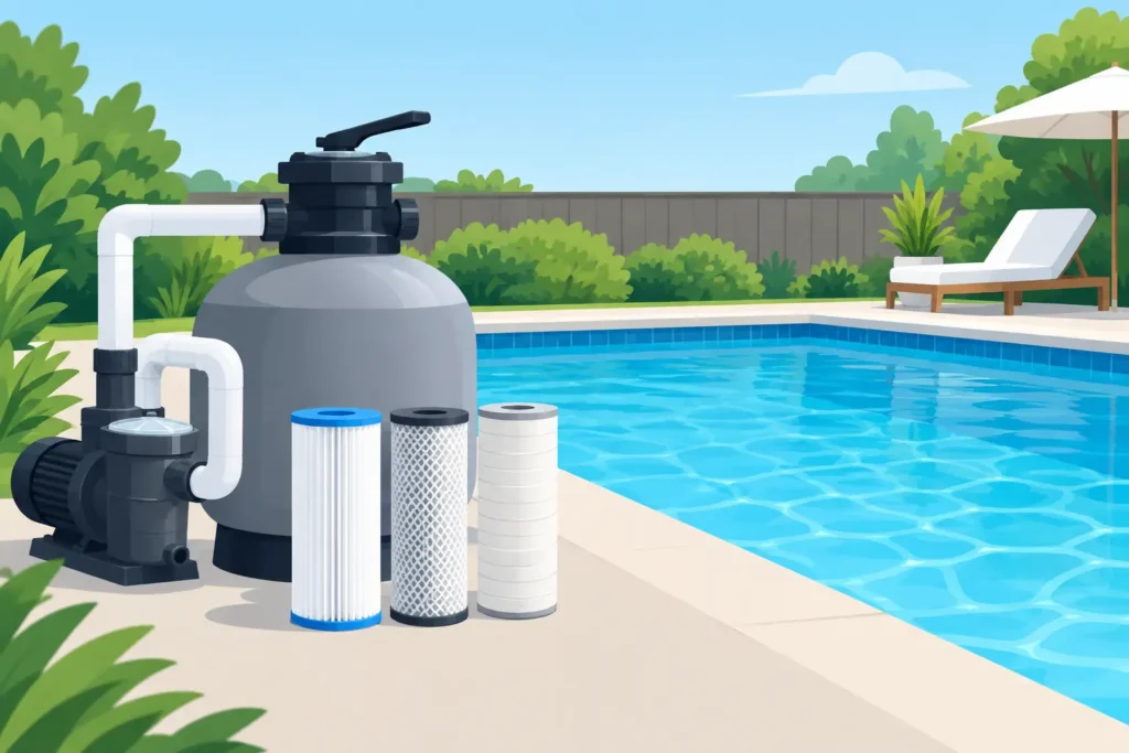Choosing Pool Filters for Clear Backyard Water